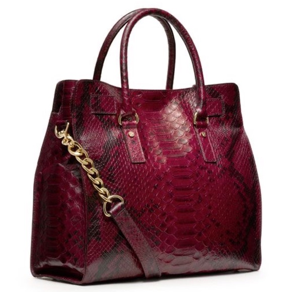 Michael Kors Large Hamilton Snake Print Tote - Picture 2 of 14